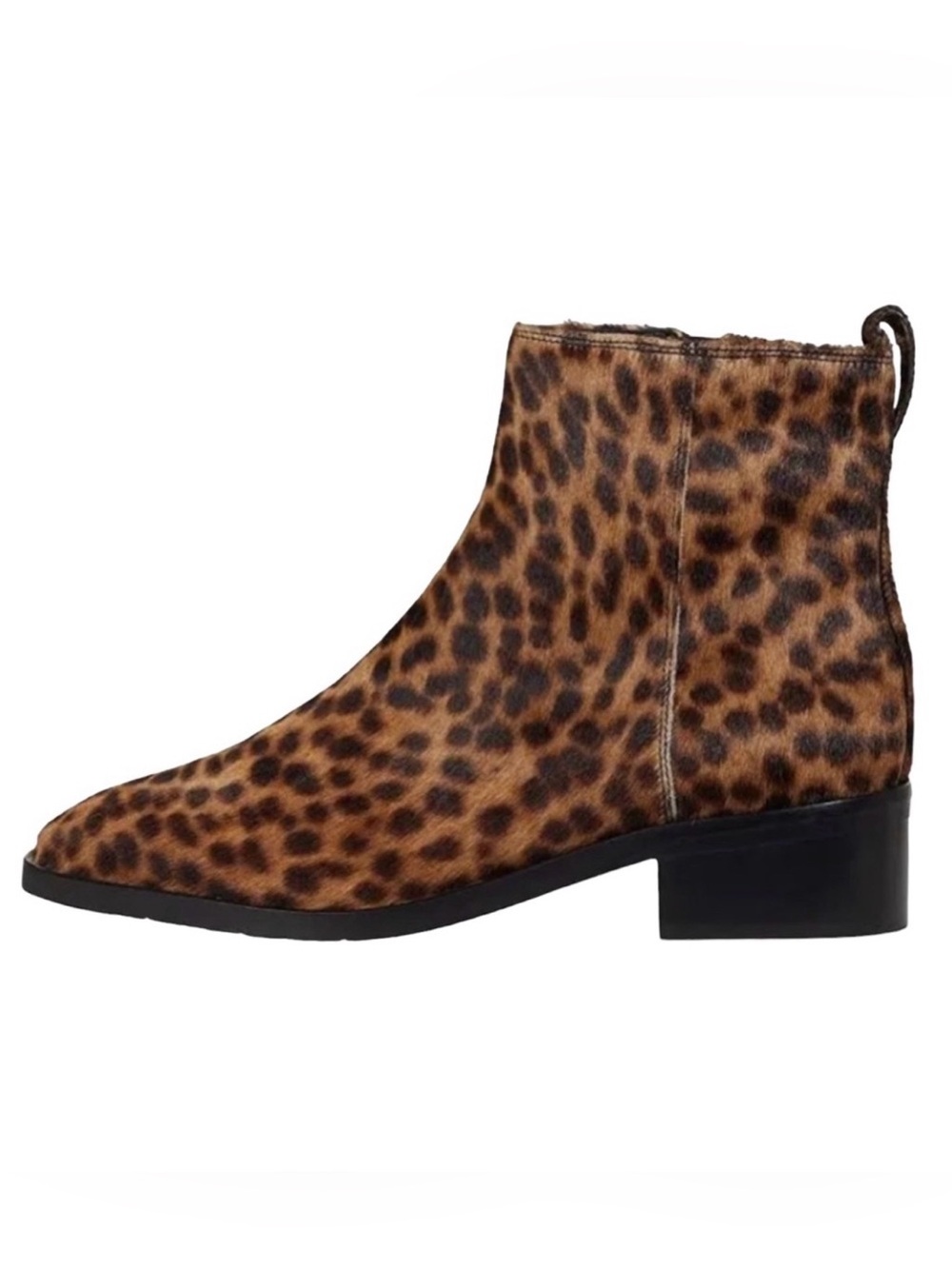 Aquatalia Carisa Haircalf Leopard Print Weatherproof Boots Italian Leather Sz 8